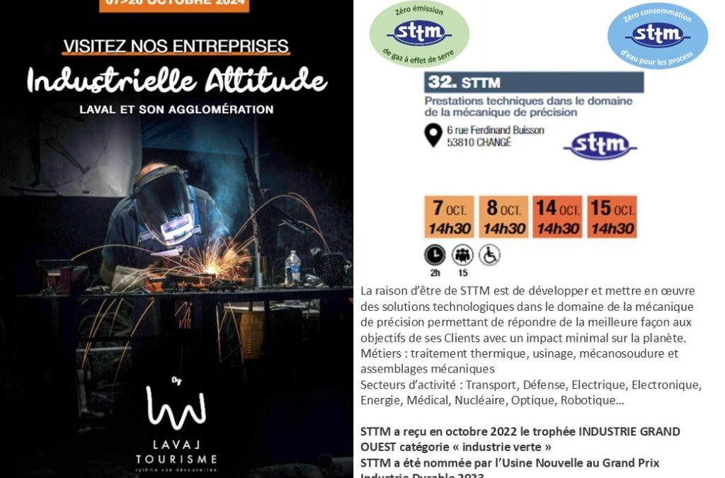 En octobre, STTM ouvre à nouveau ses portes pour Industrielle Attitude !
